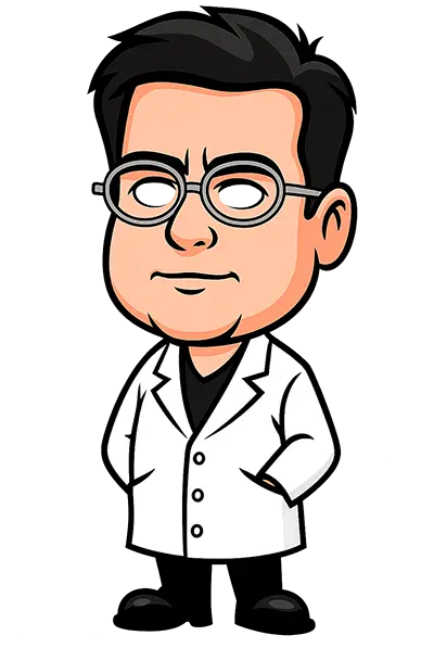 cientific cartoon style